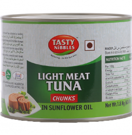 Tasty Nibbles Light Meat Tuna Chunks In Sunflower Oil  Tin  1.8 kilogram